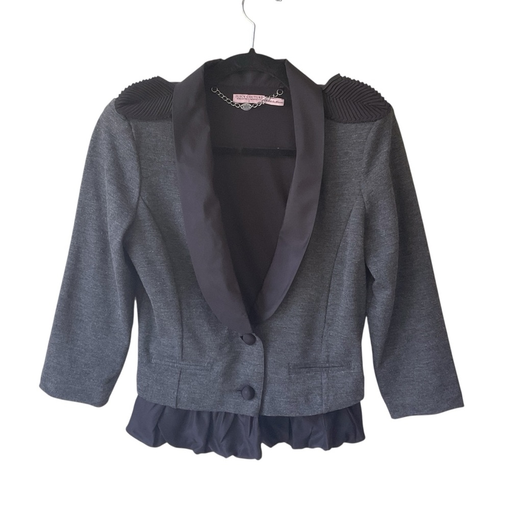 Vintage Y2K Juicy Couture Bubble Hem Blazer in Smokehouse Size P/US 0